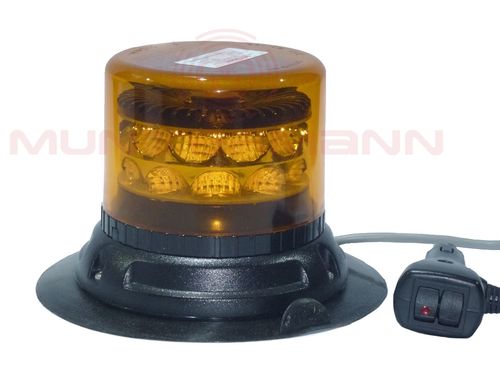C24 Mirage LED Rundumkennleuchte Magnet oder Saugfuß - gelb