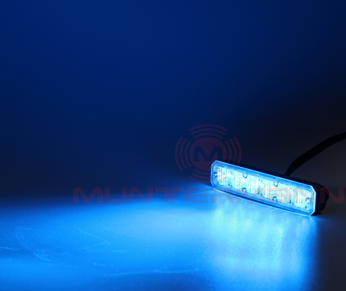 Juluen (Axixtech) MS6 LED Frontblitzer Set mit Klemmhalter (2 Stück) - blau